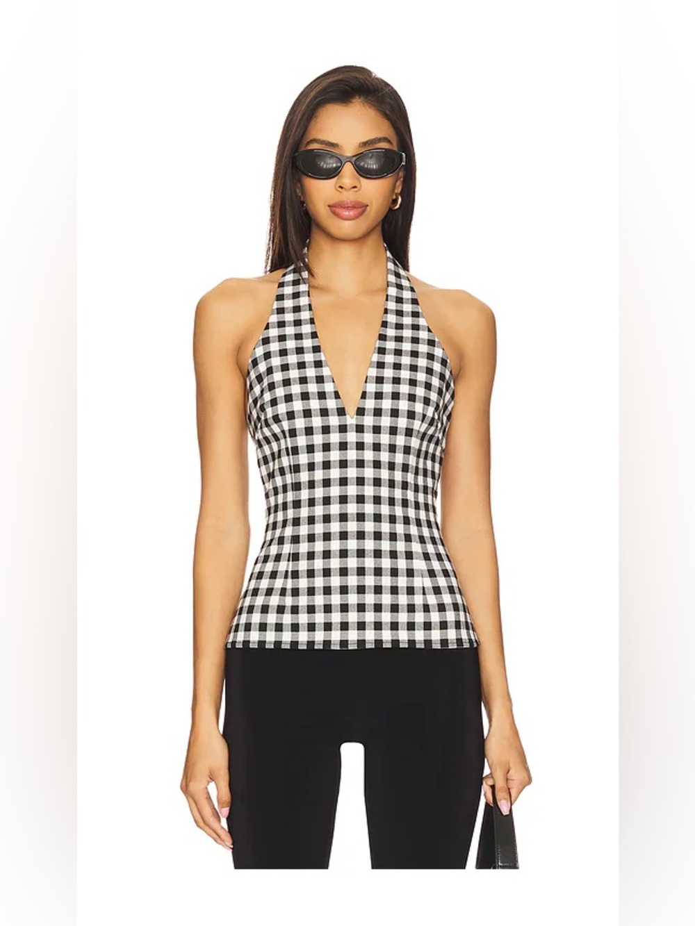 Majorelle  Birdie Top in Black Gingham